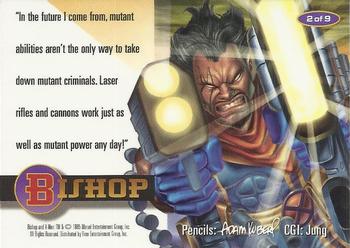 1995 Ultra X-Men Chromium - Lethal Weapons #2 Bishop Back