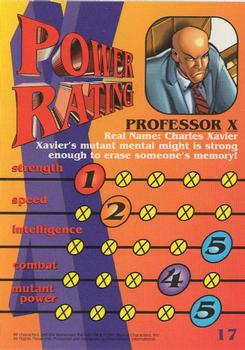 1997 Fleer/SkyBox X-Men #17 Professor X Back