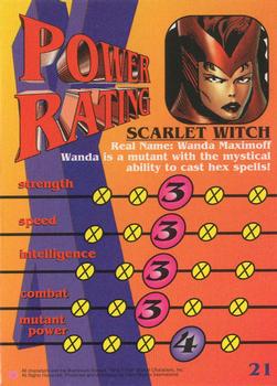 1997 Fleer/SkyBox X-Men #21 Scarlet Witch Back