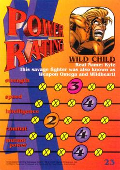1997 Fleer/SkyBox X-Men #23 Wild Child Back