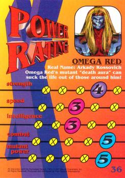 1997 Fleer/SkyBox X-Men #36 Omega Red Back