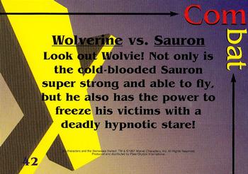 1997 Fleer/SkyBox X-Men #42 Wolverine / Sauron Back