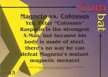 1997 Fleer/SkyBox X-Men #43 Magneto vs. Colossus Back