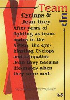 1997 Fleer/SkyBox X-Men #45 Cyclops & Jean Grey Back