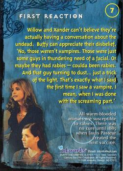 1998 Inkworks Buffy the Vampire Slayer Season 1 #7 First Reaction Back