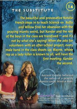 1998 Inkworks Buffy the Vampire Slayer Season 1 #14 The Substitute Back