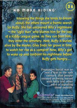 1998 Inkworks Buffy the Vampire Slayer Season 1 #36 'No More Hiding' Back