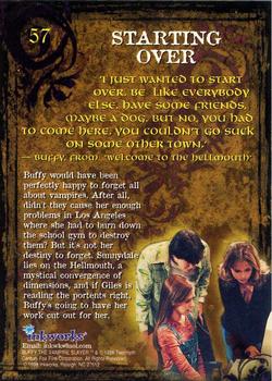 1998 Inkworks Buffy the Vampire Slayer Season 1 #57 Starting Over Back