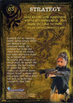1998 Inkworks Buffy the Vampire Slayer Season 1 #63 Strategy Back