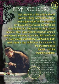 1999 Inkworks Buffy the Vampire Slayer Season 2 #11 Just One More Back