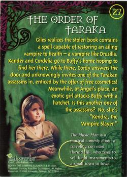 1999 Inkworks Buffy the Vampire Slayer Season 2 #27 The Order of Taraka Back