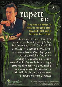 1999 Inkworks Buffy the Vampire Slayer Season 2 #65 Rupert Giles Back