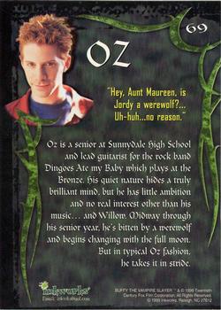1999 Inkworks Buffy the Vampire Slayer Season 2 #69 Oz Back