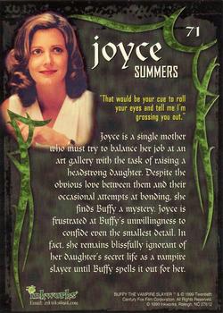 1999 Inkworks Buffy the Vampire Slayer Season 2 #71 Joyce Summers Back