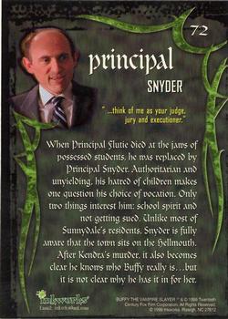 1999 Inkworks Buffy the Vampire Slayer Season 2 #72 Principal Snyder Back