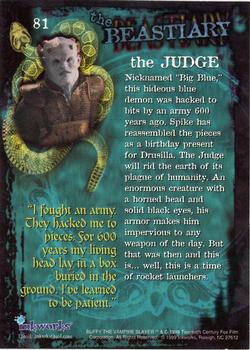 1999 Inkworks Buffy the Vampire Slayer Season 2 #81 the Judge Back