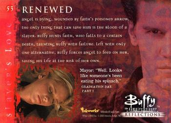 2000 Inkworks Buffy Reflections the H.S. Years #53 Renewed Back