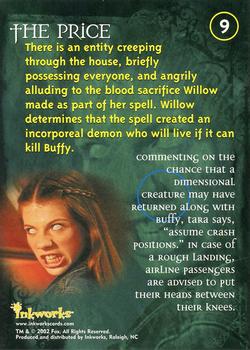 2002 Inkworks Buffy the Vampire Slayer Season 6 #9 The Price Back