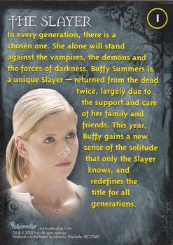 2003 Inkworks Buffy the Vampire Slayer Season 7 #1 The Slayer Back
