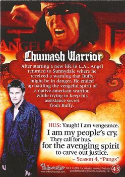 2004 Inkworks Buffy the Vampire Slayer Big Bads #43 Chumash Warrior Back
