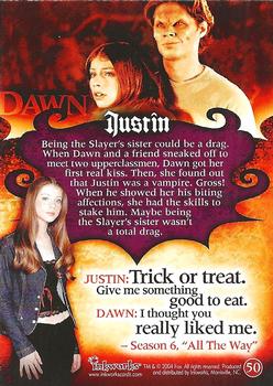 2004 Inkworks Buffy the Vampire Slayer Big Bads #50 Justin Back