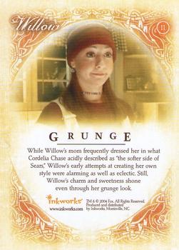 2004 Inkworks Buffy the Vampire Slayer Women of Sunnydale #11 Grunge Back
