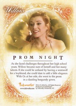 2004 Inkworks Buffy the Vampire Slayer Women of Sunnydale #14 Prom Night Back
