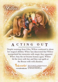 2004 Inkworks Buffy the Vampire Slayer Women of Sunnydale #16 Acting Out Back