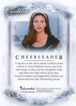 2004 Inkworks Buffy the Vampire Slayer Women of Sunnydale #20 Cheerleader Back