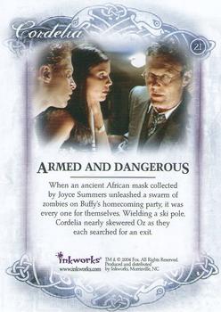 2004 Inkworks Buffy the Vampire Slayer Women of Sunnydale #21 Armed and Dangerous Back