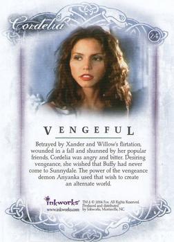 2004 Inkworks Buffy the Vampire Slayer Women of Sunnydale #24 Vengeful Back