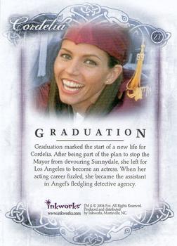 2004 Inkworks Buffy the Vampire Slayer Women of Sunnydale #27 Graduation Back