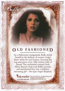 2004 Inkworks Buffy the Vampire Slayer Women of Sunnydale #2 Old Fashioned Back