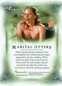 2004 Inkworks Buffy the Vampire Slayer Women of Sunnydale #32 Marital Jitters Back