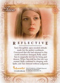 2004 Inkworks Buffy the Vampire Slayer Women of Sunnydale #43 Reflective Back
