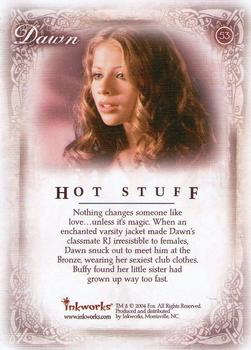 2004 Inkworks Buffy the Vampire Slayer Women of Sunnydale #53 Hot Stuff Back