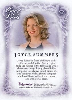 2004 Inkworks Buffy the Vampire Slayer Women of Sunnydale #55 Joyce Summers Back