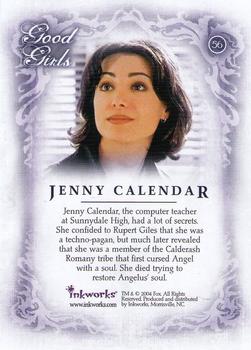 2004 Inkworks Buffy the Vampire Slayer Women of Sunnydale #56 Jenny Calendar Back