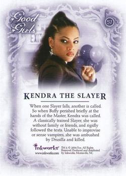 2004 Inkworks Buffy the Vampire Slayer Women of Sunnydale #57 Kendra the Slayer Back