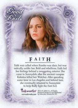 2004 Inkworks Buffy the Vampire Slayer Women of Sunnydale #58 Faith Back