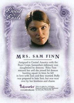 2004 Inkworks Buffy the Vampire Slayer Women of Sunnydale #59 Mrs. Sam Finn Back