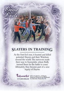 2004 Inkworks Buffy the Vampire Slayer Women of Sunnydale #62 Slayers in Training Back