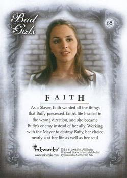 2004 Inkworks Buffy the Vampire Slayer Women of Sunnydale #68 Faith Back