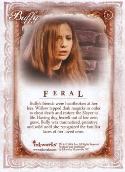 2004 Inkworks Buffy the Vampire Slayer Women of Sunnydale #6 Feral Back
