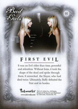 2004 Inkworks Buffy the Vampire Slayer Women of Sunnydale #81 First Evil Back