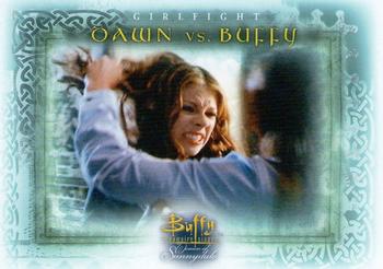 2004 Inkworks Buffy the Vampire Slayer Women of Sunnydale #84 Dawn vs. Buffy Front