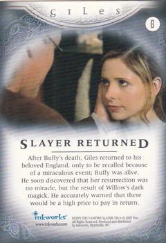2005 Inkworks Buffy Men of Sunnydale #6 Slayer Returned Back