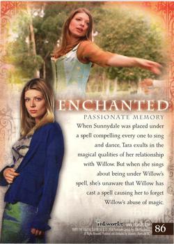 2006 Inkworks Buffy the Vampire Slayer Memories #86 Enchanted Back