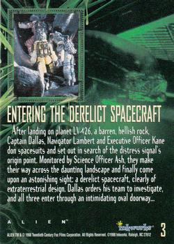 1998 Inkworks Alien Legacy #3 Entering the Derelict Spacecraft Back