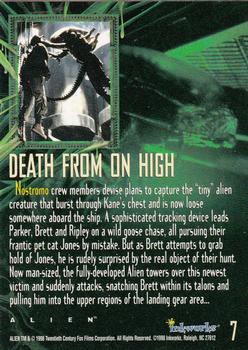1998 Inkworks Alien Legacy #7 Death from On High Back